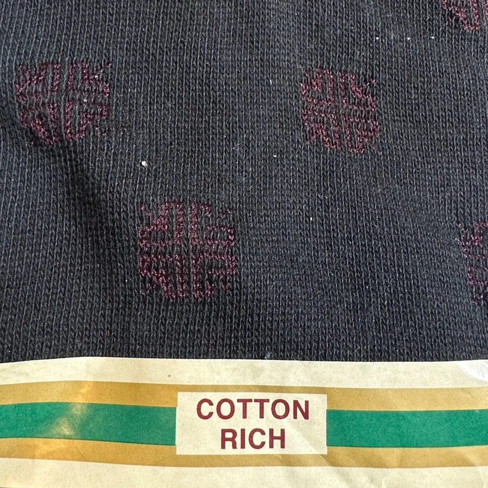 Gold‎ Medal Vintage Dress Socks Men 10-13 Black Cotton Classic New
